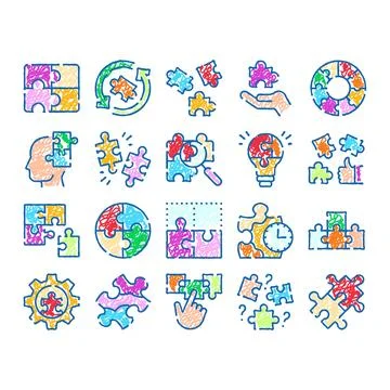 Problem solving strategy and business connection concept Stock Illustration