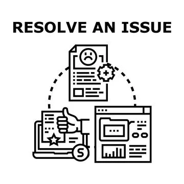 Problem solving strategy and issue resolution process イラスト素材