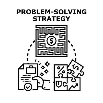 Problem solving strategy business success planning 스톡 일러스트