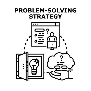 Problem solving strategy finding business solution concept 스톡 일러스트