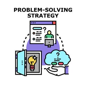 Problem solving strategy finding business solution concept Stockillustratie