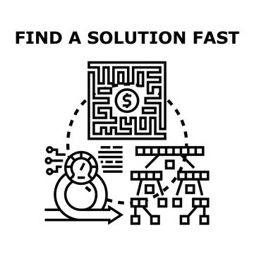 Problem solving strategy finding business solution concept Stockillustratie