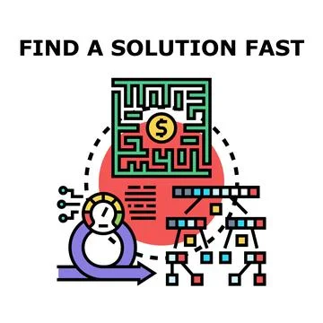 Problem solving strategy finding business solution concept イラスト素材