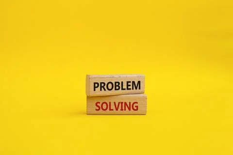 Problem solving symbol. Concept word Problem solving on wooden blocks. Beau.. Stock Photos