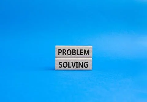 Problem solving symbol. Concept word Problem solving on wooden blocks. Beau.. Stock Photos