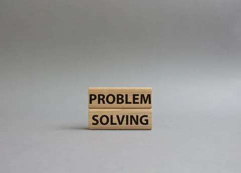 Problem solving symbol. Concept word Problem solving on wooden blocks. Beauti Stock Photos
