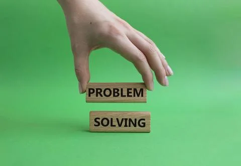 Problem solving symbol. Concept word Problem solving on wooden blocks. Beau.. Stock Photos