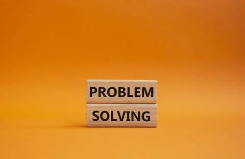 Problem solving symbol. Concept word Problem solving on wooden blocks. Beauti Stock Photos