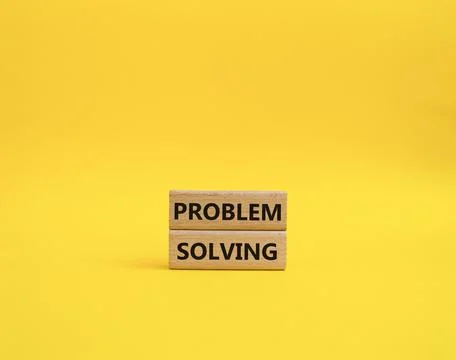 Problem solving symbol. Concept word Problem solving on wooden blocks. Beau.. Stock Photos