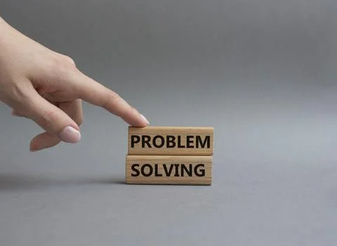 Problem solving symbol. Concept word Problem solving on wooden blocks. Beau.. Stock Photos