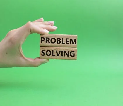 Problem solving symbol. Concept word Problem solving on wooden blocks. Beau.. Stock Photos