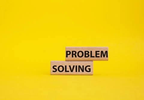 Problem solving symbol. Concept word Problem solving on wooden blocks. Beau.. Stock Photos