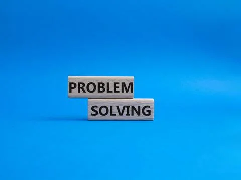 Problem solving symbol. Concept word Problem solving on wooden blocks. Beau.. Stock Photos