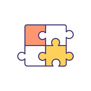 Problem solving techniques RGB color icon Illustrazione stock