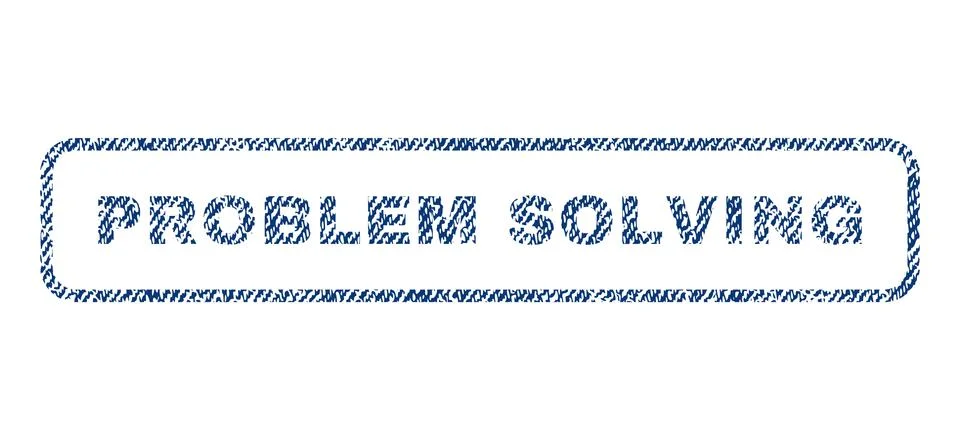 Problem Solving Textile Stamp 스톡 일러스트