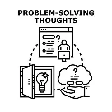 Problem solving thoughts developing an effective solution strategy イラスト素材