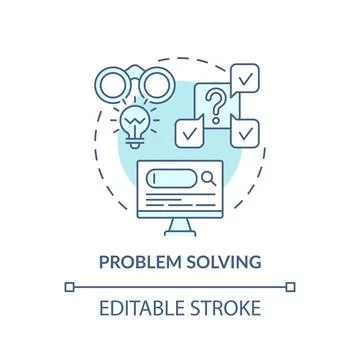 Problem solving turquoise concept icon 스톡 일러스트