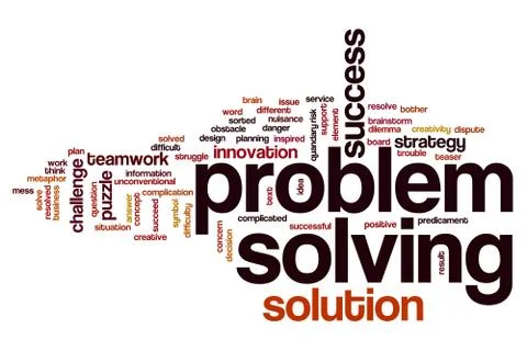 Problem solving word cloud 스톡 일러스트