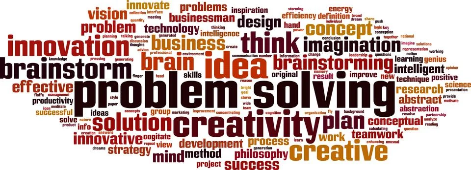 Problem solving word cloud 스톡 일러스트