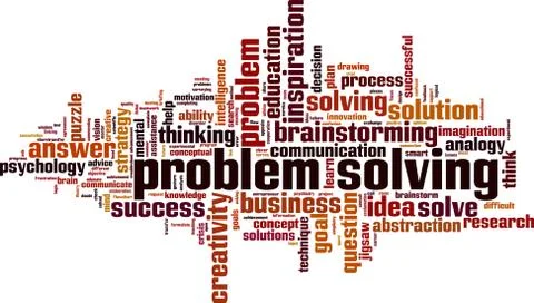 Problem solving word cloud 스톡 일러스트