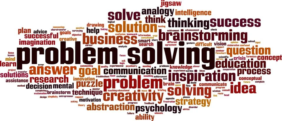 Problem solving word cloud 스톡 일러스트