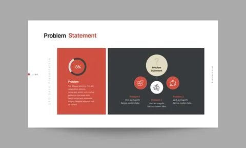 Problem Statement Slide Presentation Template Business Challenge Design Stock Illustration