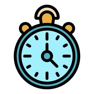 Problem stopwatch icon color outline vector 스톡 일러스트