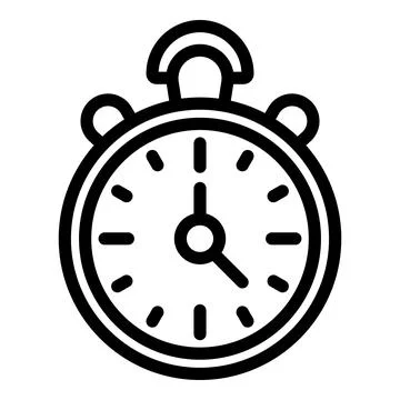 Problem stopwatch icon, outline style Stock Illustration