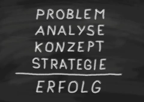 From problem to success in german words from problem to success in german ... 库存照片