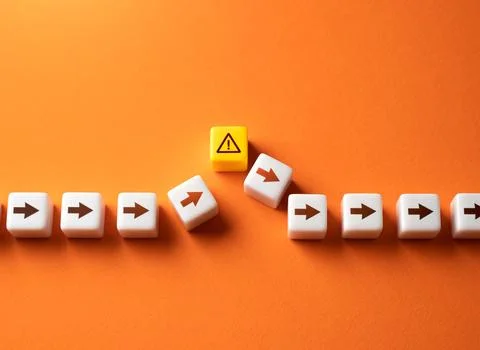 Problem. System warning. An unknown issue was identified during a check. Mi.. Stock Photos