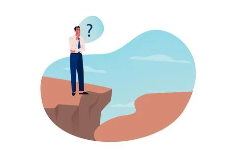 Problem, thinking, trouble, gap, business solution concept Stock Illustration