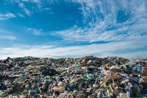 The problem with waste processing. landfill site Stock Photos