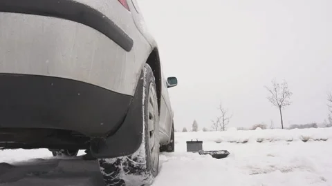 Problem winter launch of a diesel car, freezing of poor-quality diesel fuel and Stock Footage 102710491