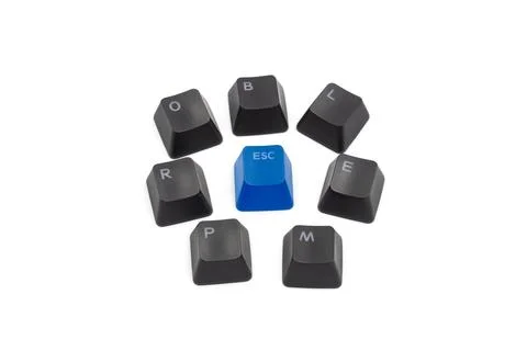 Problem word letter keys around with esc or escape for exit smart troble so.. Stockfoto's