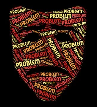 Problem Word Means Mishap Plight And Problems Stock Illustration