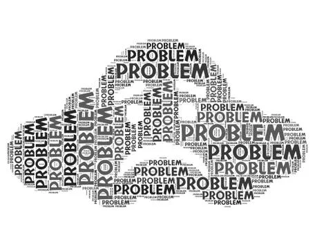 Problem Word Represents Muddle Difficulty And Misadventure Illustrazione stock
