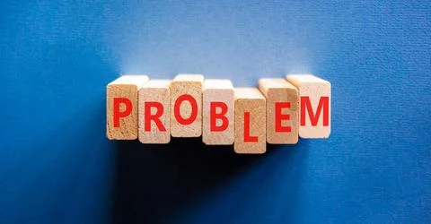 Problem word symbol. Concept word Problem on beautiful wooden blocks. Beaut.. Stock Photos