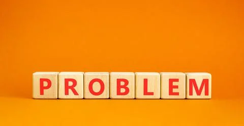 Problem word symbol. Concept word Problem on beautiful wooden blocks. Beaut.. Stock Photos