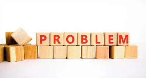 Problem word symbol. Concept word Problem on beautiful wooden blocks. Beaut.. Stock Photos