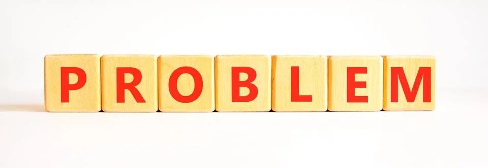 Problem word symbol. Concept word Problem on beautiful wooden blocks. Beaut.. Stock Photos