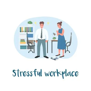 Problem at work 2D vector web banner, poster Illustrazione stock