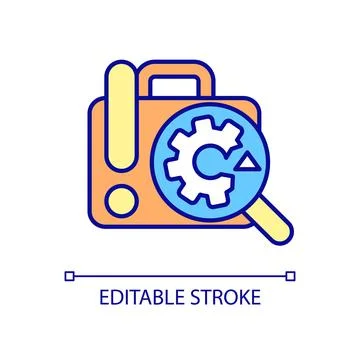 Problem in work RGB color icon Illustrazione stock