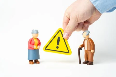 A problem that worries pensioners and the elderly. Social problems and econ.. Foto stock