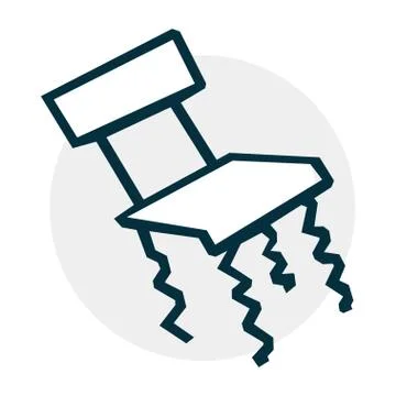 Problematic chair icon Stock Illustration