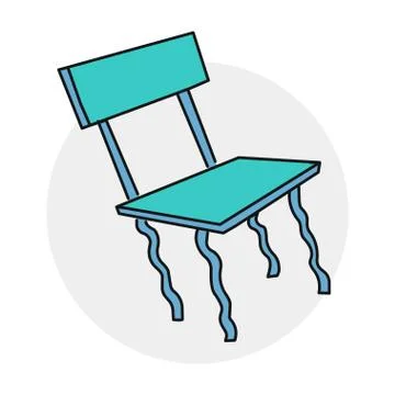 Problematic chair icon Stock Illustration