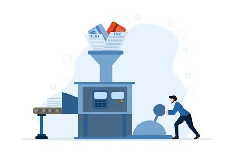 Problematic Credit Concept 스톡 일러스트