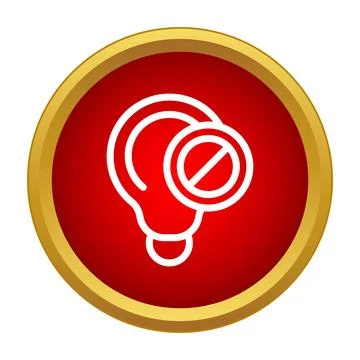 Problematic idea icon showing forbidden solution concept Stock Illustration