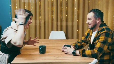 Problematic relationship between a man and a woman. Problems in the family. A Stock Footage 150325830