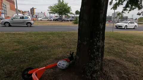 Problematic Trial of Hired E-Scooters in the Cit of Ballarat. Stock Footage 170739181