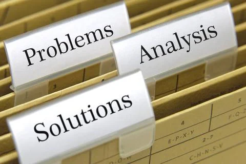 Problems, analysis and solutions problems, analysis and solutions printed ... 스톡 사진
